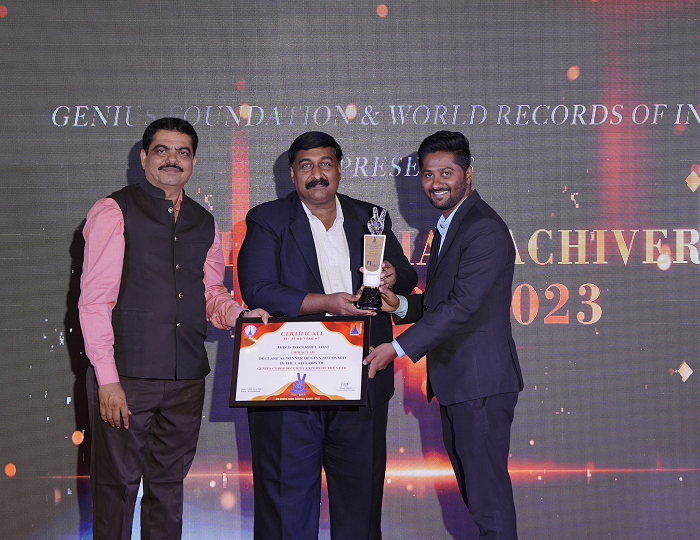  CHIRAG LAD	– GENIUS CYBER SECURITY EXPERT OF THE YEAR 2023